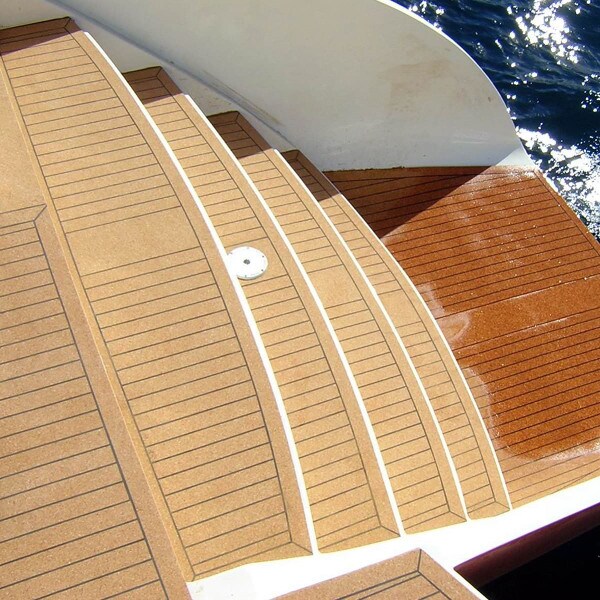 Aquacork marine decking material